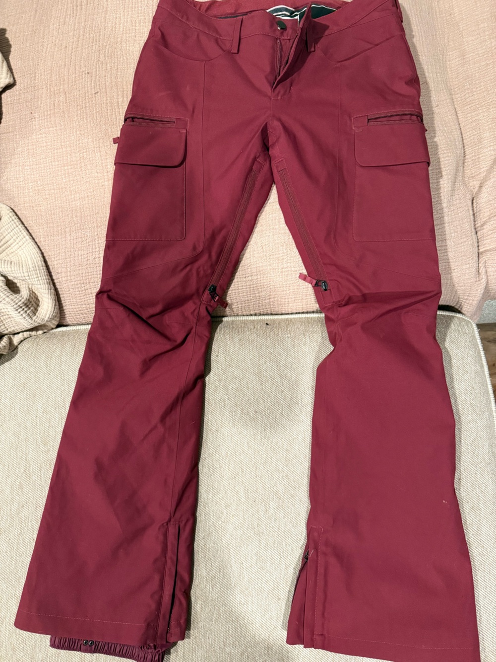 Burton Women's Burgundy Boot-Cut Snow Pants
